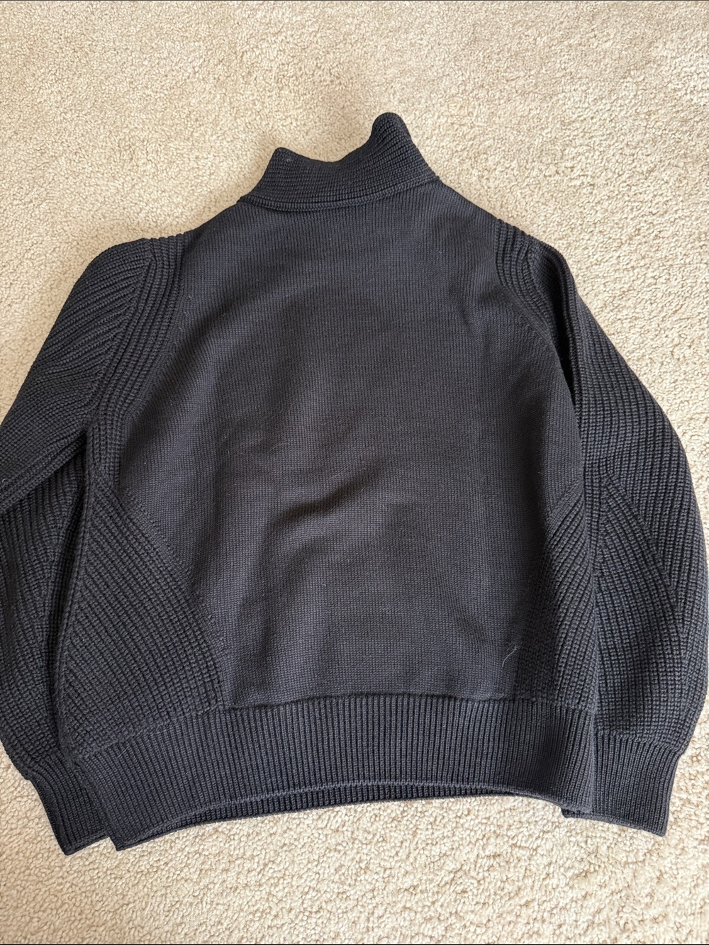 Balzac Paris Black Knit Tie-Neck  Wool Sweater Large - Picture 10 of 11